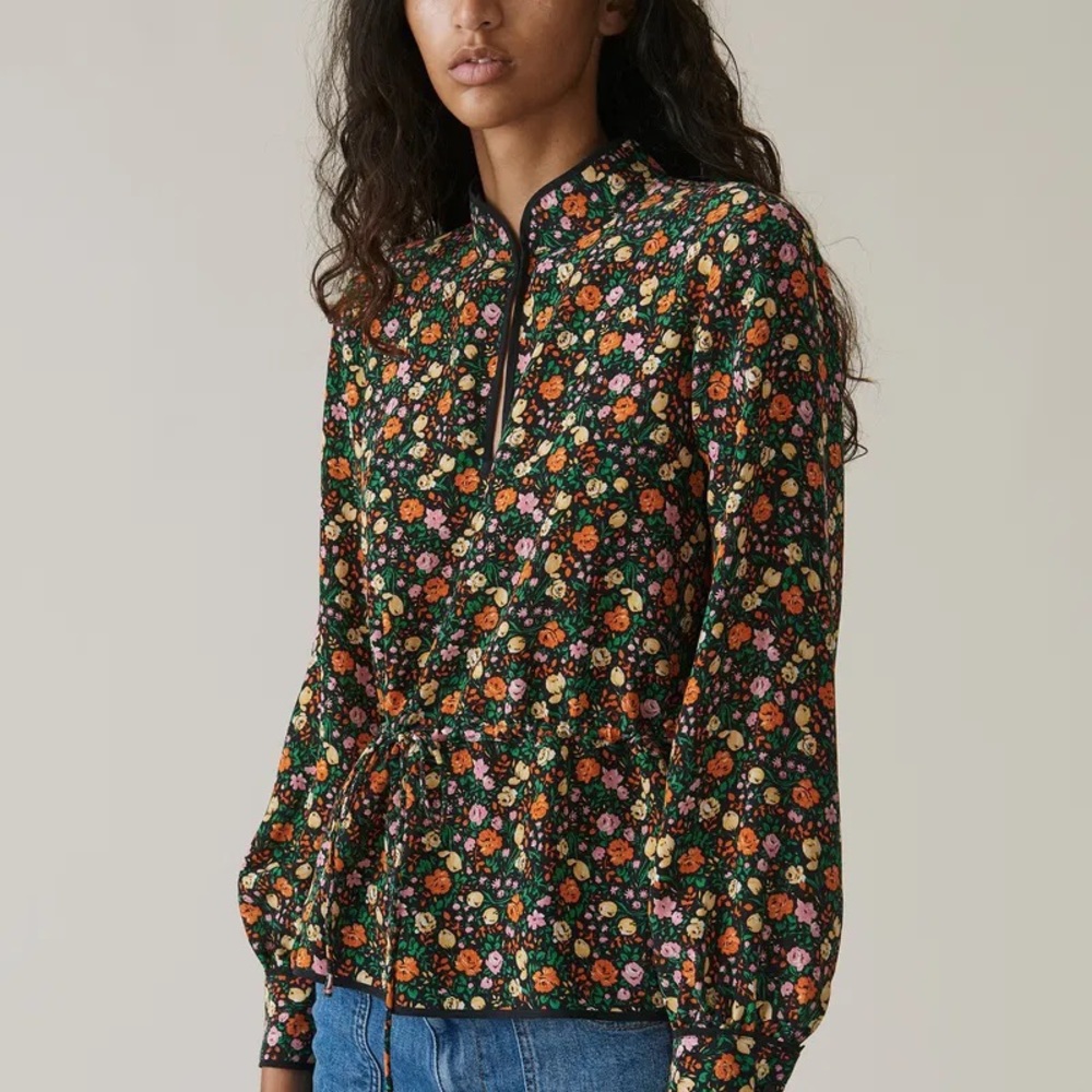 Ganni Joycedale Blouse 100% Silk